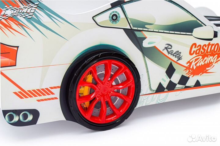 Кровать машина белая