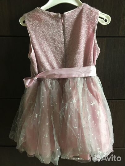 Нарядное праздничное платье розовое 98-110