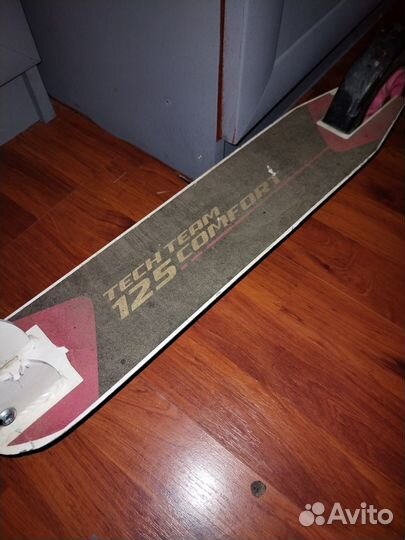 Самокат детский, бело-розовый, складной