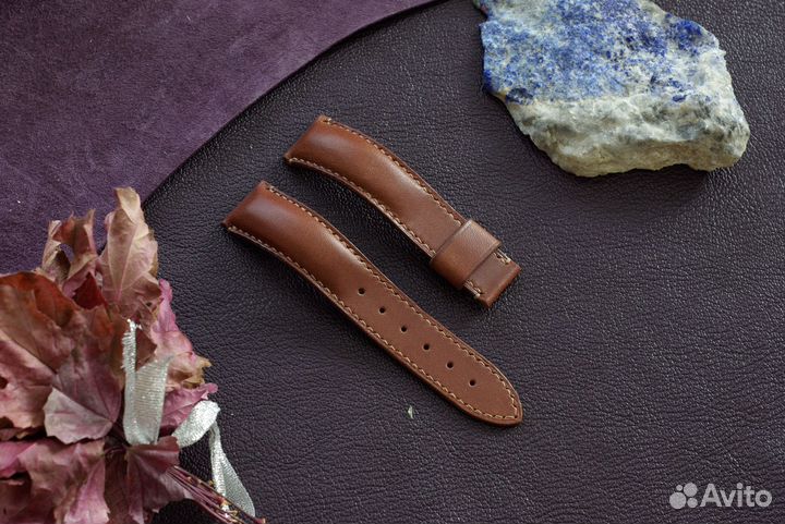 Качественный handmade ремешок на часы 18, мм. Кожа