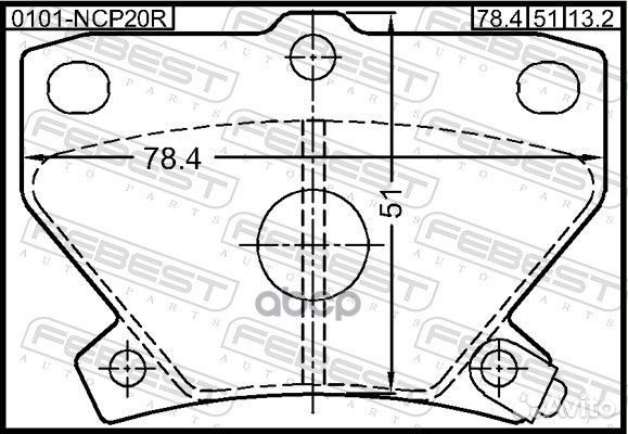 Колодки тормозные 0101NCP20R Febest