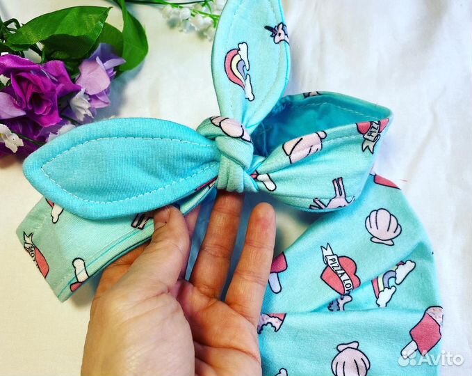 Дизайнерские аксессуары, косынка на резинке, повяз