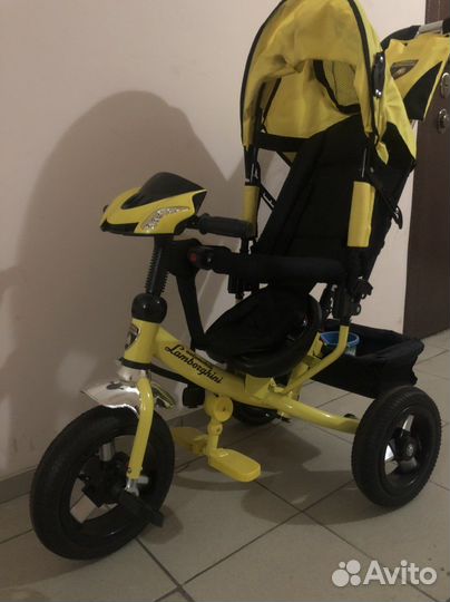 Детский велосипед с ручкой Lamborghini