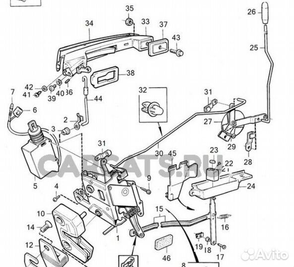 Накладка ручки Volvo 940 740 черный