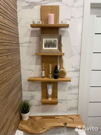 Полка навесная из дуба