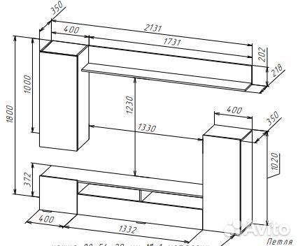 Стенка в гостиную Соло 15