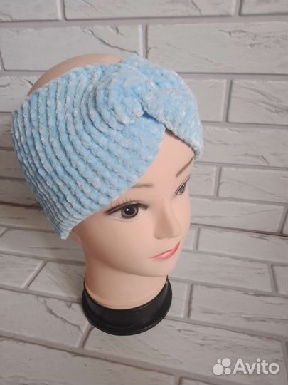 Плюшевая повязка на голову