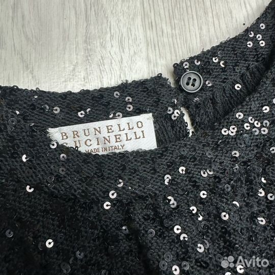 Костюм Brunello Cucinelli топ и юбка блестящий