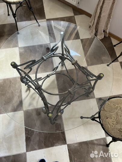 Кованная мебель гарнитур стол + 4 стула