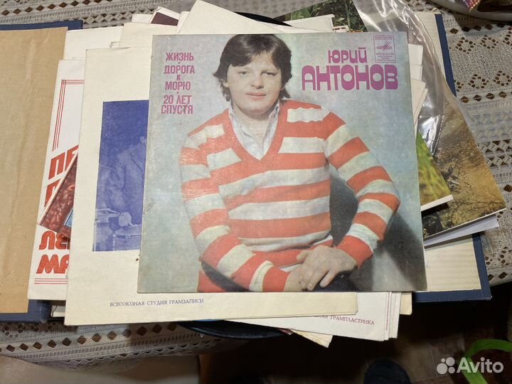 Альбом для пластинок ретро с пластинками СССР