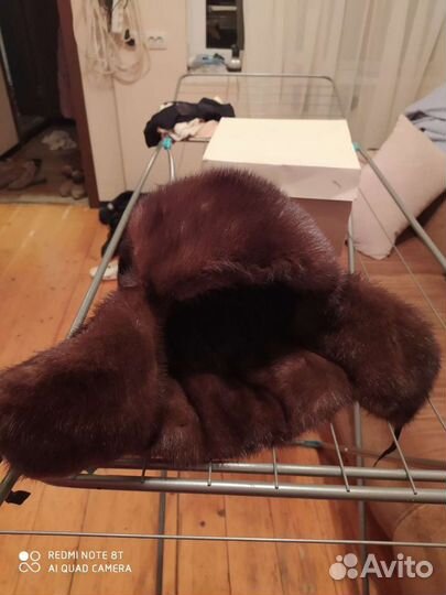 Норковая шапка мужская ушанка