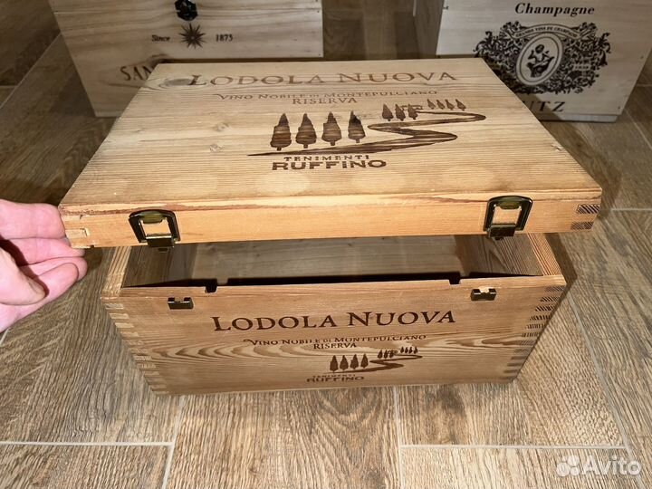 Деревянные коробки для вина и шампанского