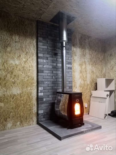 Монтаж каминов, банных печей, дымоходов