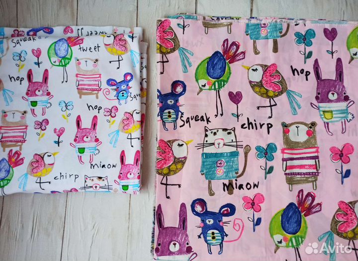 Отрезы ткани футер и кулирка для детской одежды