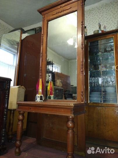 Старинное зеркало трюмо трельяж