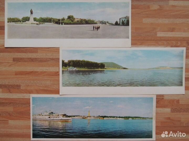 «По Волге» панорамные открытки Т. Бакмана 1966г