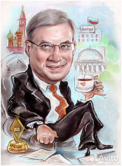 Шарж на мероприятии с натуры и по фото на заказ