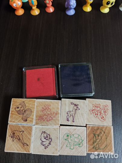 Прилипалы,скрепыши,штампы 14 шт для детей