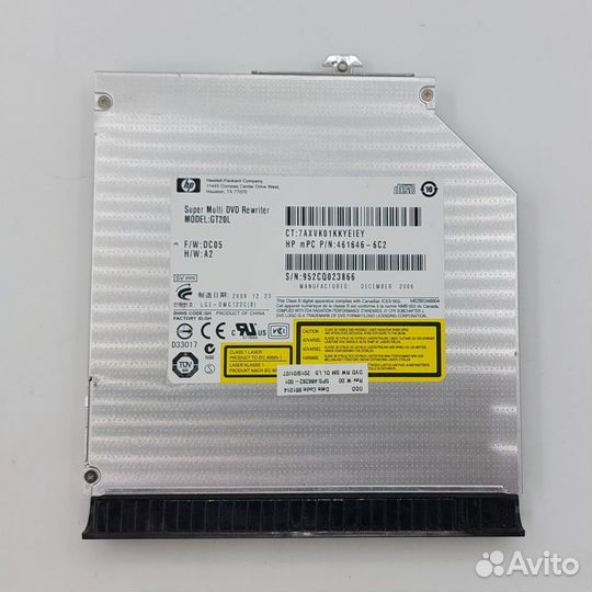 Привод DVD-RW 461646-6C2, GT20L, HP ProBook 4710s