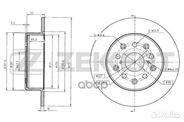 Диск торм. зад. Toyota Mark (X110) 00- bs-5731