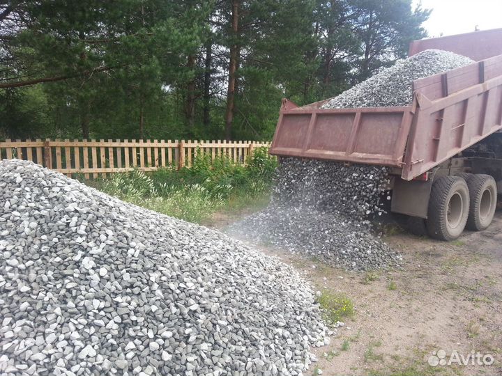 Щебень песок грунт чернозем с доставкой