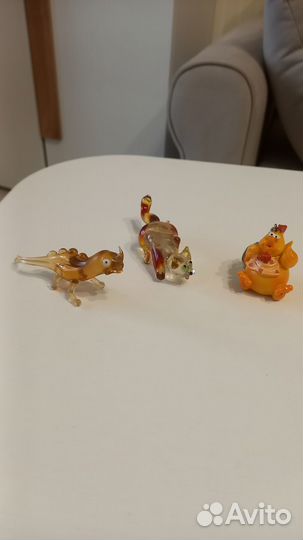 Стеклянные фигурки животных (250 р за шт.)