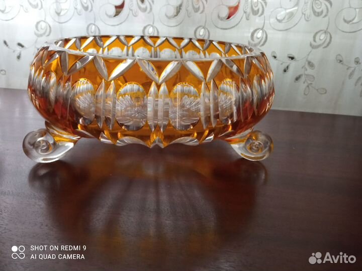 Ваза хрустальная ссср, с серебром