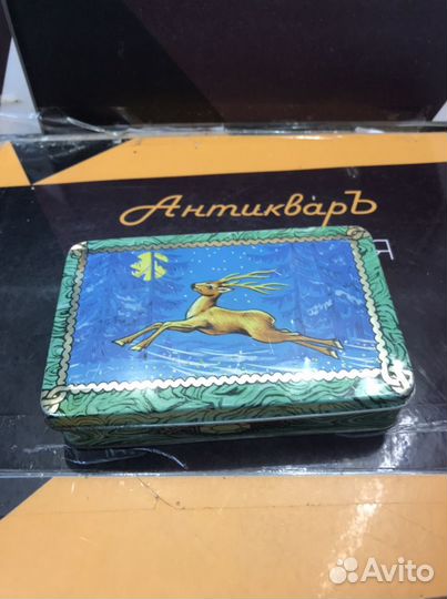 Жестяная коробка СССР олень