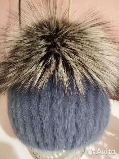 Шапка зимняя вязанная