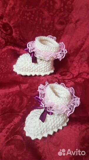 Пинетки ручной вязки