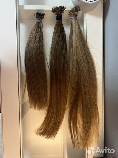 Волосы для наращивания 47см блонд