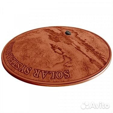 Монета Метеорит Марс NWA 7397 серебро Ниуэ 2017год