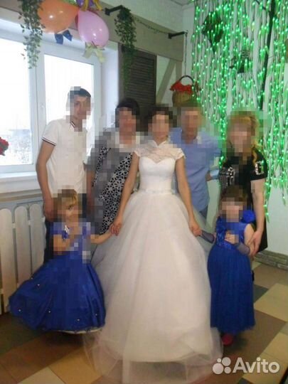 Свадебное платье 42-44 бу