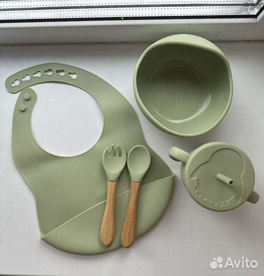 Набор детской силиконовой посуды