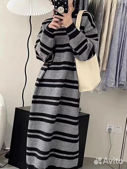 Платье теплое длинное