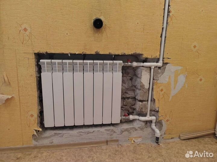 Установка радиаторов отопления. Услуги Сантехника