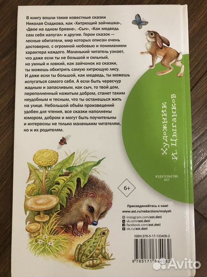 Книга для детей Н.Сладков Лесные сказки