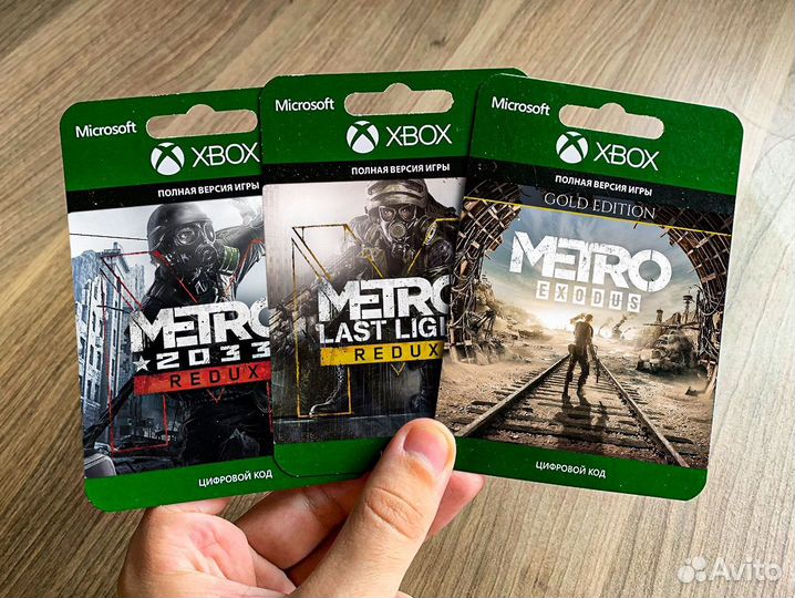 Комплект всех частей Metro игры Xbox на Русском
