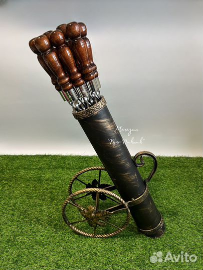 Подставка кованая под шампура Пушка»