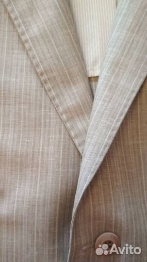 Новый мужской стильный костюм, лен, р-р 50