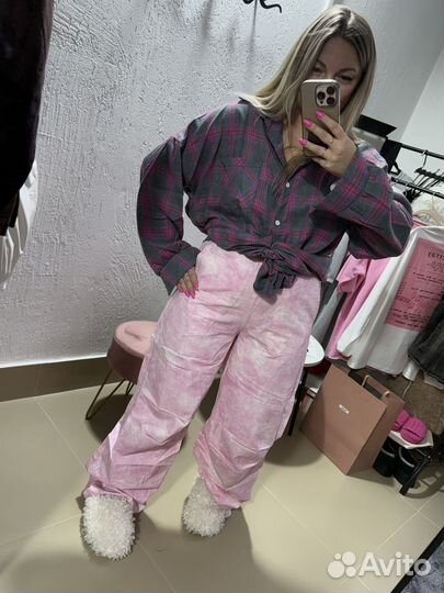 Рубашка в клетку женская