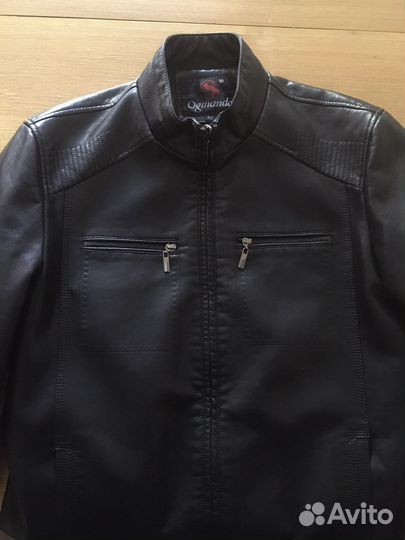 Эко-кожаная куртка мужская