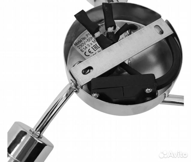 Люстра Element 3xE14x40 Вт, цвет хром, б/у