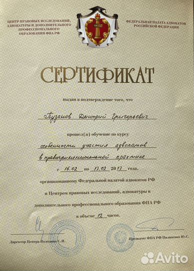 Уголовный адвокат / Адвокат по уголовным делам