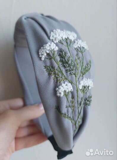 Ручная работа,ободок,вышивка,брошь