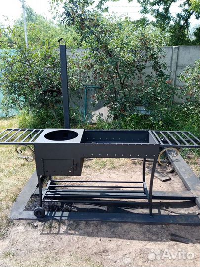 Мангал с печкой под казан