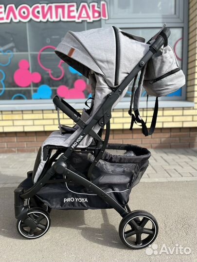 Коляска Yoya серая