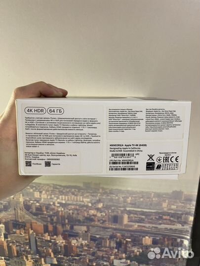 Apple TV 4K 64gb полный комплект