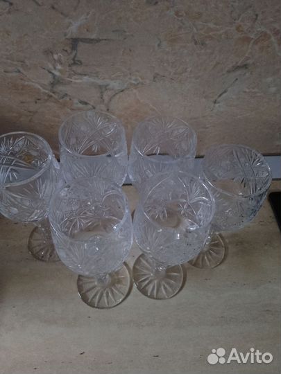 Фужеры, бокалы хрустальные