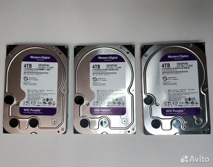 WD Purple WD40purz, 4тб, HDD, SATA III